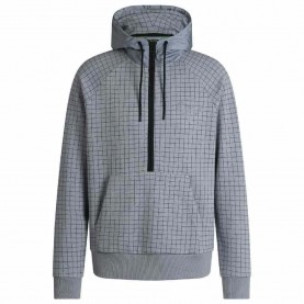 блуза,мъжки,пуловери,boss,gl,half,zip,sweatshirt,grey