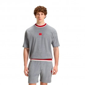 риза,с,къс,ръкав,мъжки,пуловери,hugo,jaxon,short,sleeve,sweatshirt,medium,grey
