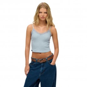 потник,дамски,топове,superdry,essential,lace,trim,sleeveless,top,blue,fog,(blue)