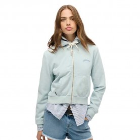 блуза,дамски,блузи,superdry,essential,logo,cropped,full,zip,sweatshirt,blue