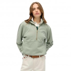блуза,дамски,блузи,superdry,essential,logo,oversized,half,zip,sweatshirt,green,(lily,pad,green)