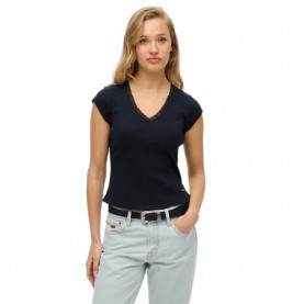 тениска,дамски,тениски,superdry,essential,short,sleeve,v,neck,t,shirt,black,(eclipse,navy)