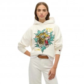 суичър,дамски,блузи,superdry,neo,trad,tattoo,relaxed,fit,hoodie,beige