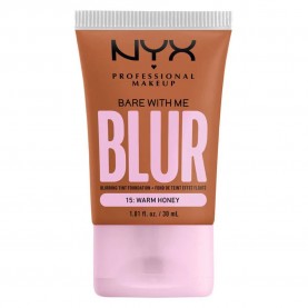 ексфолианти,nyx,professional,makeup,bare,with,me,blur,tint,15,warm,honey,foundation,brown
