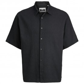 риза,с,къс,ръкав,мъжки,ризи,jack,&,jones,athletico,cringle,plus,size,short,sleeve,shirt,black