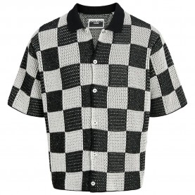 блуза,мъжки,пуловери,jack,&,jones,athletico,crochet,short,sleeve,sweater,black,cloud,dancer,(black,grey)