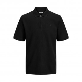 мъжки,блузи,с,яка,jack,&,jones,austin,zip,plus,size,short,sleeve,polo,black,classic,(black)