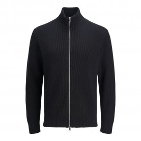 блуза,мъжки,пуловери,jack,&,jones,perfect,plus,size,full,zip,sweater,black