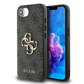 Guess PU 4G Metal Logo iPhone 16e phone case - Grey (Grey) други,аксесоари,guess,pu,4g,metal,logo,iphone,16e,phone,case,grey,(grey)