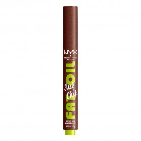 специфични,козметични,продукти,nyx,professional,makeup,fat,oil,slick,stick,trending,topic,12,lipstick,brown,(transparent,red)
