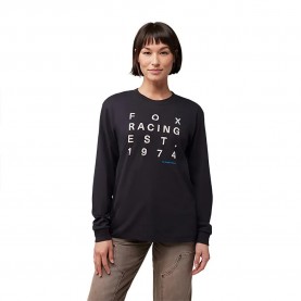 тениска,дамски,тениски,fox,est.1974,long,sleeve,t,shirt,black,(black)