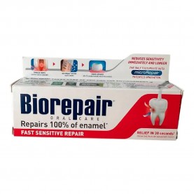 хигиена,тяло,biorepair,fast,sensitive,repair,60ml,toothpaste,clear