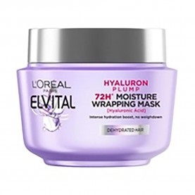 хигиена,коса,l´oreal,elvital,hyaluron,plump,hair,mask,300ml,purple,(transparent)