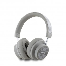 слушалки,слушалки,dkny,pu,leather,checke,pattern,wireless,headphones,grey