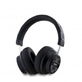 слушалки,слушалки,dkny,pu,leather,checkered,pattern,wireless,headphones,black