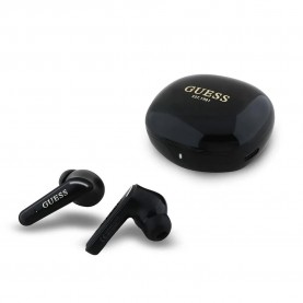 слушалки,слушалки,guess,glossy,classic,logo,tws,wireless,earphones,black