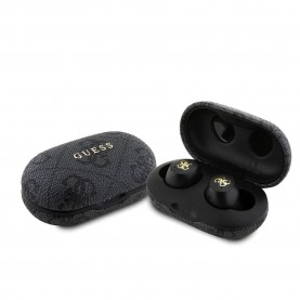 слушалки,слушалки,guess,pu,4g,metal,logo,tws,wireless,earphones,black