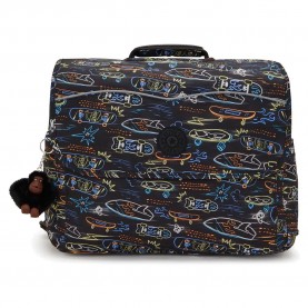юношеска,раница,раници,kipling,codie,m,18l,junior,backpack,neon,skate,(black)