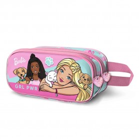 канцеларски,принадлежности,karactermania,barbie,pets,3d,double,pencil,case,pink,(pink)