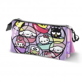 канцеларски,принадлежности,karactermania,sanrio,hello,kitty,gashapon,triple,pencil,case,pink,(pink)