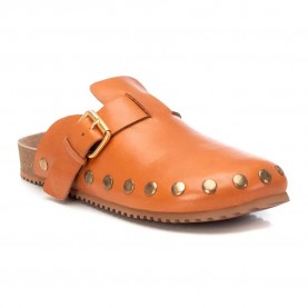 Carmela 162127 Leather clogs - Brown (Camel) дамски,сандали,и,чехли,carmela,162127,leather,clogs,brown,(camel)