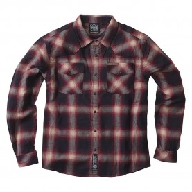 риза,с,дълъг,ръкав,мъжки,ризи,west,coast,choppers,outlaw,flannel,long,sleeve,shirt,red,grey,(multicolor)