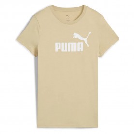 тениска,дамски,тениски,puma,ess,n1,logo,short,sleeve,t,shirt,pebble,path,(beige)