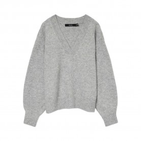 блуза,дамски,пуловери,дамски,плетени,дрехи,vero,moda,boom,v,neck,sweater,light,grey,melange