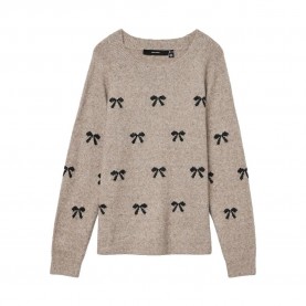 блуза,дамски,пуловери,дамски,плетени,дрехи,vero,moda,doffy,intarsia,sweater,beige,(moon,rock,w,black,bows)