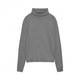 блуза,дамски,пуловери,дамски,плетени,дрехи,vero,moda,happiness,high,neck,sweater,medium,grey,melange