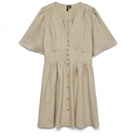 рокля,дамски,поли,и,рокли,vero,moda,melaney,short,sleeve,short,dress,beige,(overcast,melange)