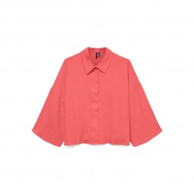 риза,с,дълъг,ръкав,дамски,блузи,дамски,ризи,vero,moda,natali,crop,long,sleeve,shirt,dubarry,(orange)