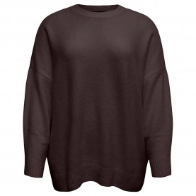 блуза,дамски,пуловери,дамски,плетени,дрехи,vero,moda,curve,boom,sweater,chocolate,torte,melange,(brown)