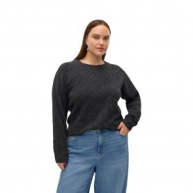 блуза,дамски,пуловери,дамски,плетени,дрехи,vero,moda,curve,cdoffy,sweater,black,w,melange