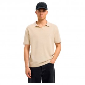 мъжки,блузи,с,яка,selected,mattis,short,sleeve,polo,oatmeal,(beige)