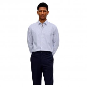 риза,с,дълъг,ръкав,мъжки,ризи,selected,slim,performance,long,sleeve,shirt,blue