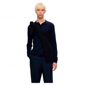 мъжки,блузи,с,яка,selected,tray,long,sleeve,polo,blue
