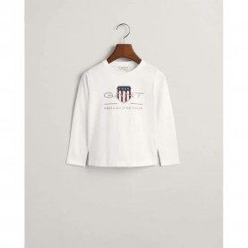 тениска,детски,тениски,gant,805183,long,sleeve,t,shirt,yellow,(faded,sunset)