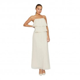 рокля,дамски,поли,и,рокли,vila,chiffan,pleat,sleeveless,dress,beige