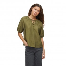 шапка,дамски,блузи,дамски,ризи,vila,clo,short,sleeve,blouse,capulet,olive,(green)