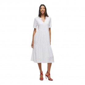 рокля,дамски,поли,и,рокли,vila,kawa,short,sleeve,midi,dress,optical,snow,(white)