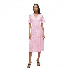 рокля,дамски,поли,и,рокли,vila,kawa,short,sleeve,midi,dress,pink