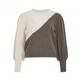 блуза,дамски,пуловери,дамски,плетени,дрехи,vila,kerry,sweater,falcon,natural,melange,cloud,dancer