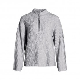 блуза,дамски,пуловери,дамски,плетени,дрехи,vila,lassia,high,neck,sweater,light,grey,melange