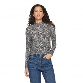 тениска,дамски,тениски,vila,leoa,long,sleeve,high,neck,t,shirt,grey,(birch,cheetah)