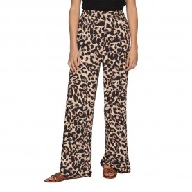 панталони,дамски,панталони,vila,leoa,wide,leg,fit,pants,brown,(black,leo)