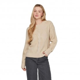 блуза,дамски,пуловери,дамски,плетени,дрехи,vila,lou,sweater,beige,(feather,gray)
