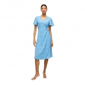 рокля,дамски,поли,и,рокли,vila,lovie,wrap,short,sleeve,midi,dress,blue