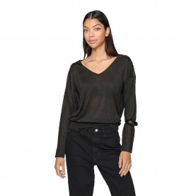 блуза,дамски,пуловери,дамски,плетени,дрехи,vila,novy,v,neck,sweater,black,(black,beauty)