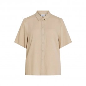 риза,с,къс,ръкав,дамски,блузи,дамски,ризи,vila,pricil,short,sleeve,shirt,beige,(feather,gray)